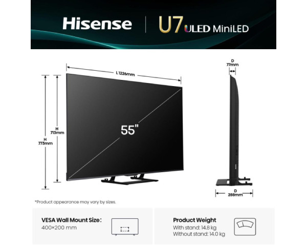 HISENSE 55 inča 55U7Q ULED 4K UHD Smart TV