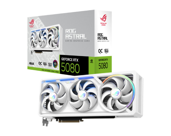ASUS nVidia GeForce RTX 5080 16GB ROG-ASTRAL-RTX5080-O16G-WHITE grafička karta