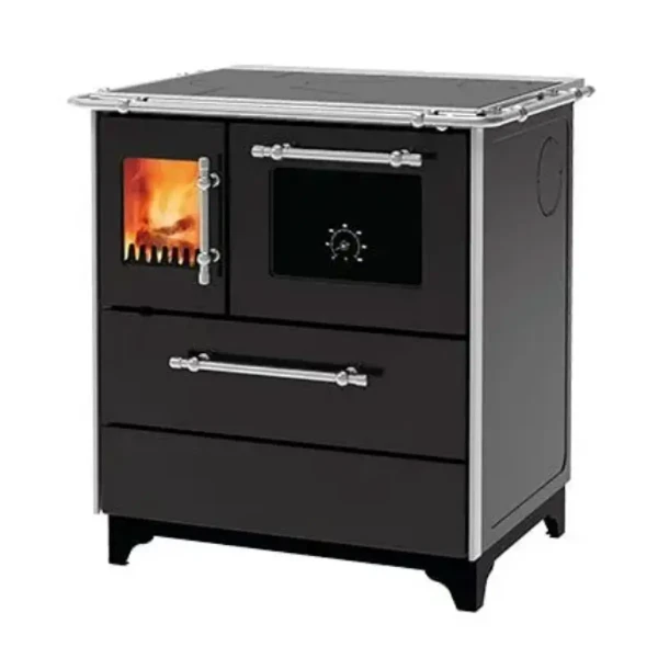 Šporet na čvrsto gorivo Alfa Plam 70 DONNA ECO, antracit, levi