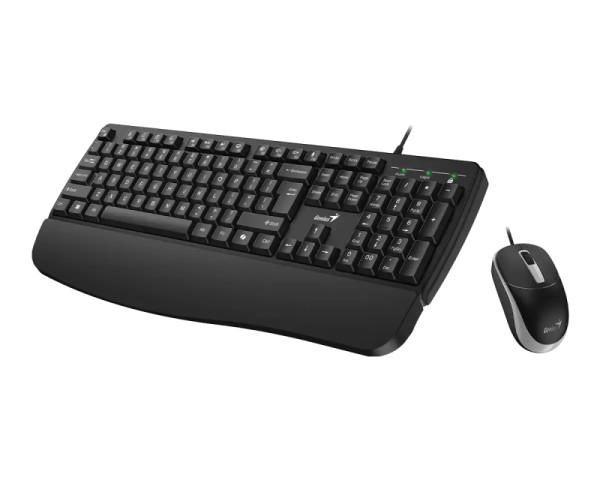 GENIUS KM-123 USB YU crna tastatura+ USB crni miš