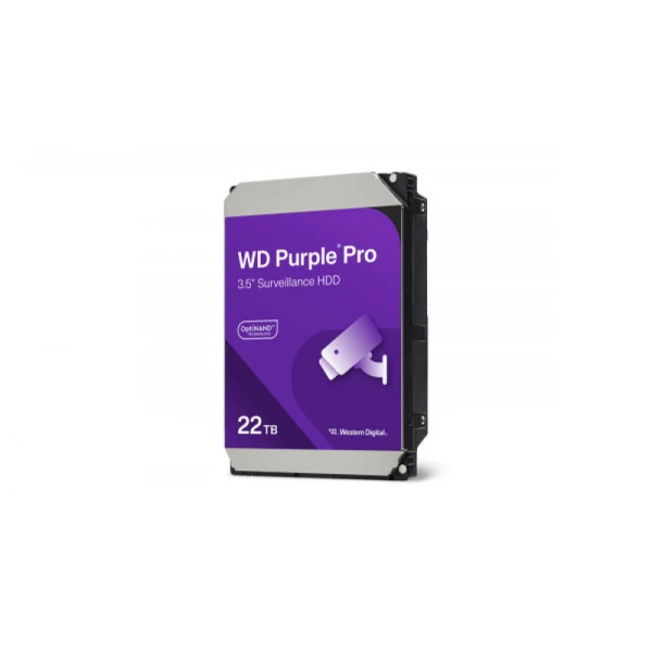 Hard disk 22TB SATA3 Western Digital 256MB  WD221PURP  Purple Pro